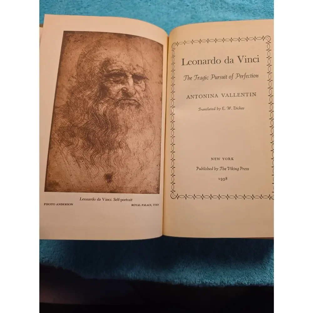 Leonardo Da Vinci The Tragic Pursuit of Perfection Antonina Vallentin 1938 Book